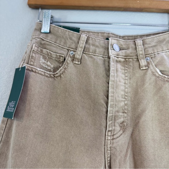 New Wild Fable High-Rise Straight Light Brown Wash Distressed Jeans Size 2 - Picture 6 of 17